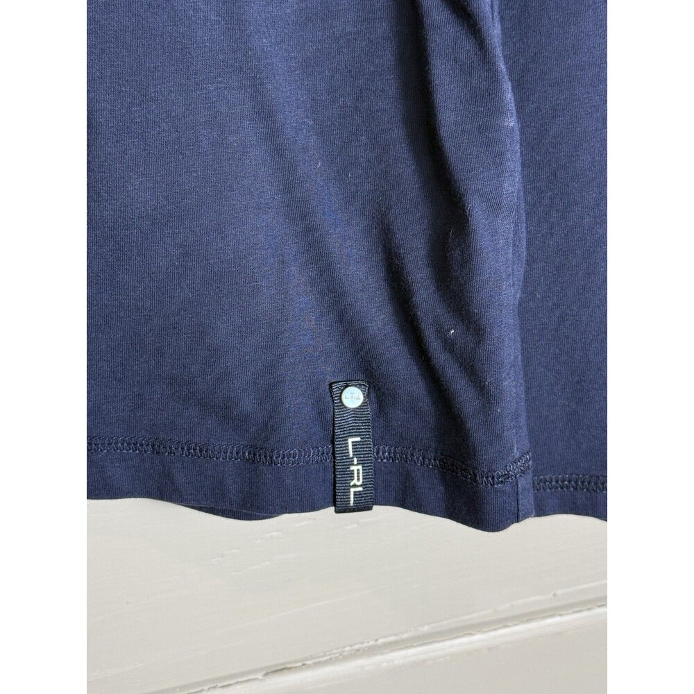 Lauren Ralph Lauren Navy Blue Long Sleeve Cotton Tee Women's Sz XL Quiet Luxury - Picture 3 of 5